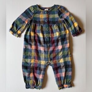 Baby Gap Multicolor Plaid Baby Romper 3-6M EUC